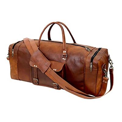 Leather Large 32 inch duffel bags for men holdall leather travel