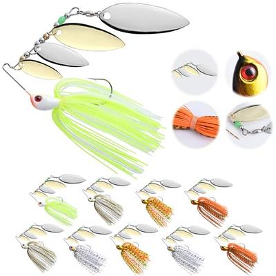 12pcs Rooster Tail Spinner Lures Fishing Spinner Bait Walleye Bass Trout  Panfish