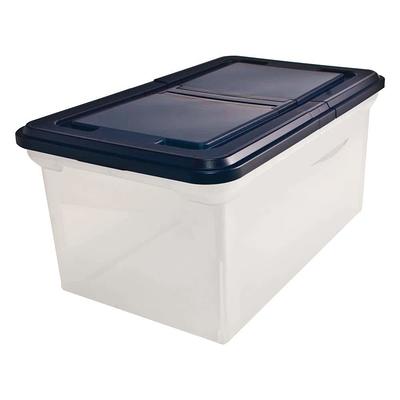 Basicwise 5.36 Gal. Large Clear Storage Container With Lid and