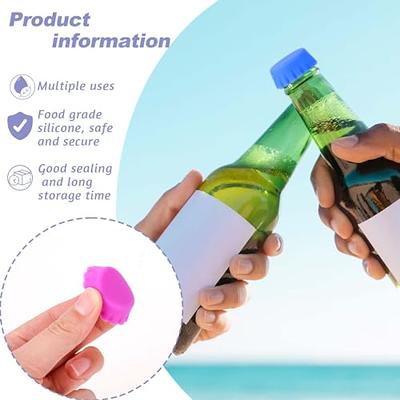 24 PCS Silicone Bottle Caps 6 Colors reusable beer cap food grade soda  bottles cover rubber
