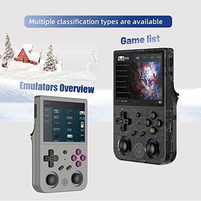 RG353V Retro Handheld Game with Dual OS Android 11 and Linux,RG353V with  64G TF Card Pre-Installed 4452 Games Supports 5G WiFi 4.2 Bluetooth Online