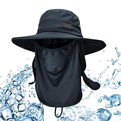 Sukeen Cooling Bucket Hat with Detachable Neck Flap and Face Mask, Sun Hat  with UPF 50+,for Fishing Hiking Garden Desert - Yahoo Shopping