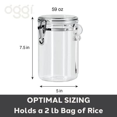 Plastic Container Airtight for Flour and More Food Storage Clear Jar Large  Kitchen Canister with Handle