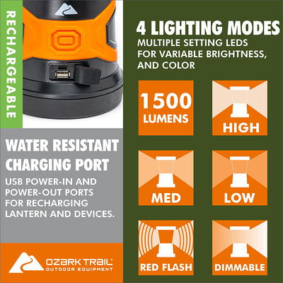 Ozark Trail Outdoor Equipment 400 Lumen LED Camping Lantern - New