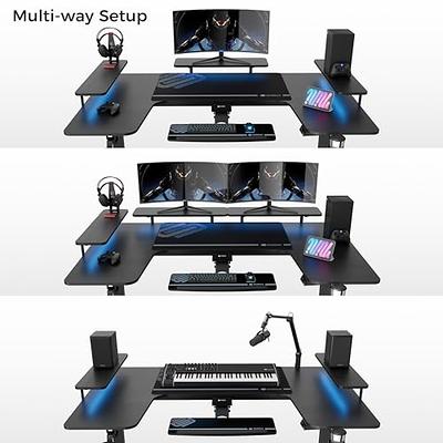 Music Desk, Computer Desk with Keyboard Tray, Studio Desk for