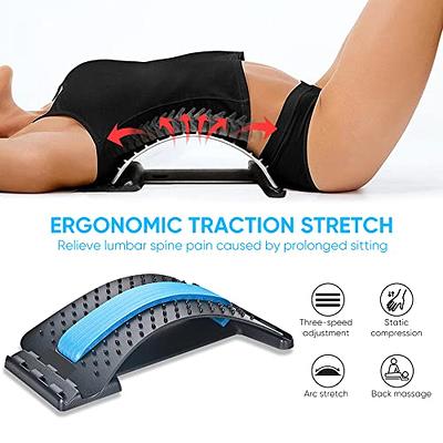 Back Stretcher for Lower Back Pain Relief, 3 Level Adjustable Lumbar Back  Cracker Board, Back Cracking/Massager Device for Scoliosis, Spine  Decompression, Upper & Lower Back Support 