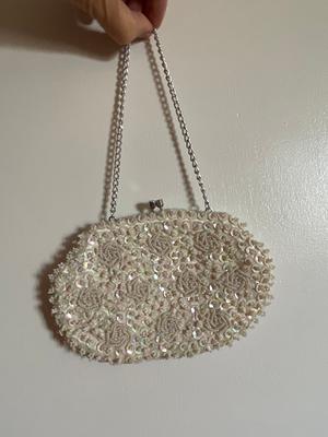 Buy the Vintage Beaded Clutch Purse Handmade In Hong Kong