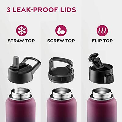 Flip Straw Drinking Canteen Sport Cup Sports Water Bottle Leakproof Bottles