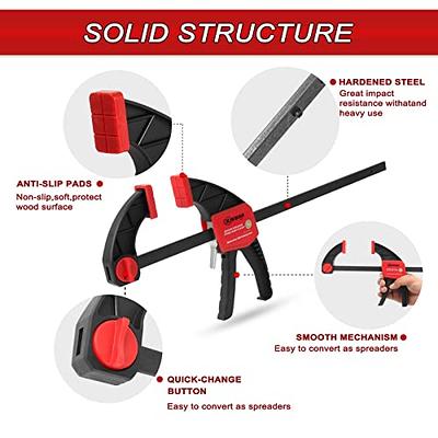 BENTISM Bar Clamps for Woodworking, 2 PCS 50 Parallel Clamp Set, F Clamp  with 1100 lbs Load Limit, Even Pressure, High-strength Plastic and Carbon  Steel, Wood clamps for Woodworking Metal Working 