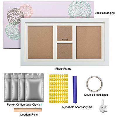  Family Handprint Kit - Gifts for New Parents -Create Lasting  DIY Craft Keepsake Wooden Frame -Includes 5 Paint Colors - Transparent  Sheets (Brown) : Baby