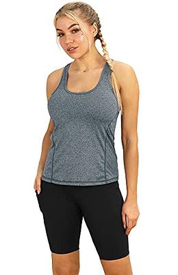 CRZ YOGA Seamless Tank Top for Women Racerback Sleeveless Workout Tops  Athletic Scoop Neck Running Yoga