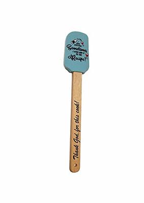 Personalized Scraper Heat Resistant Silicone Spatulas for Nonstick Cookware,  Custom Wooden Handle Rubber Scraper , Kitchen Cooking Spoon 