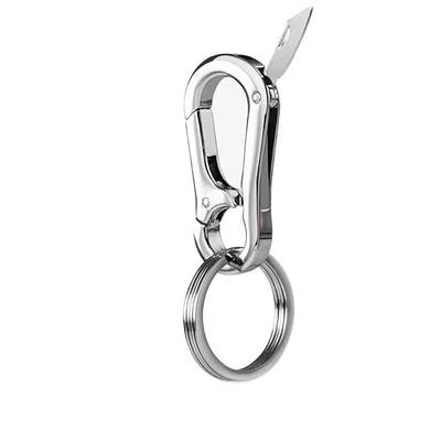 FEGVE Titanium Key Chain Rings with 2 Stainless Steel Key Rings, Mini  carabiner Key holder Small Quick release Connecting Keychain Accessories  for