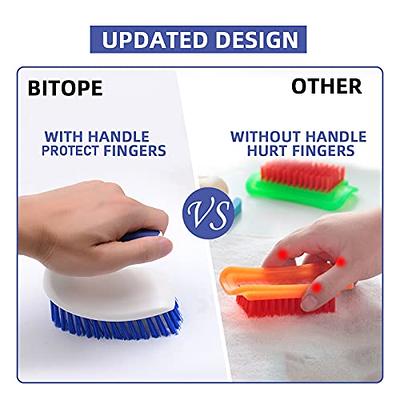 Stiff Bristle Crevice Cleaning Brush With Non Slip Handles