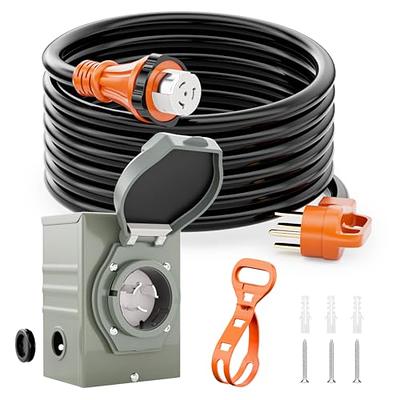 VEVOR FDJYCX20FT30A0001V1 20 ft. 30 Amp Generator Extension Cord UL Listed Generator Power Cord