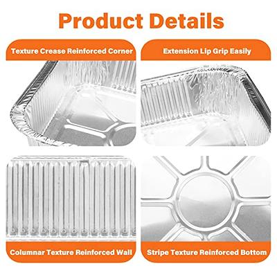 8x8 Aluminum Pans With Lids (50 Pack) 8 Inch Foil Pans With Covers - Cake  Pans - Aluminum Square Pans With Lids - Disposable Food container - great