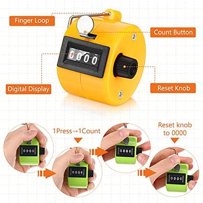 Handheld 4 Digital Tally Counter Mechanical Manual Palm Clicker Number  Count Assorted 8 Color Tally Counter Number Count