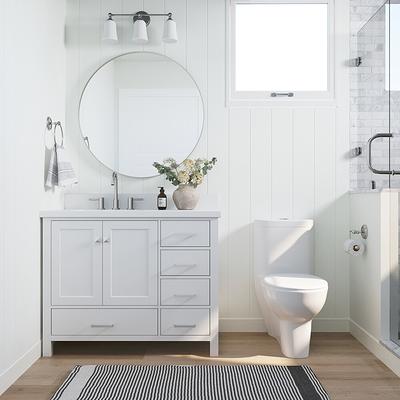 ARIEL Cambridge 60-in White Bathroom Vanity Base Cabinet