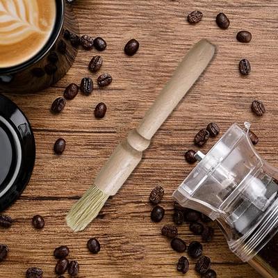 Luxmool 6 Pcs Coffee Brush Set, Professional Espresso Brush Kit,  Well-Designed Coffee Grinder Brush, Heavy Wood Handle & Natural Bristles  Wood Dusting