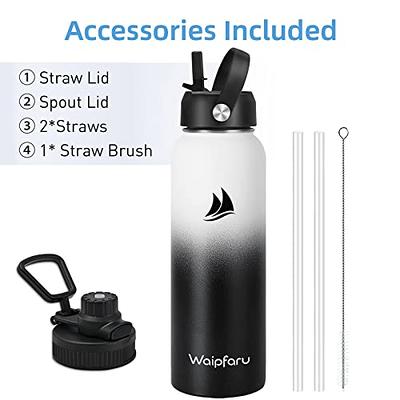 Waipfaru Insulated Water Bottle 40oz, Stainless Steel Water Bottles with  Straw Lid, Metal Sports Wat…See more Waipfaru Insulated Water Bottle 40oz