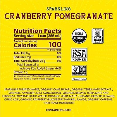 Guayaki Yerba Mate Sparkling - Variety Pack - Classic Gold, Cranberry  Pomegran.. 