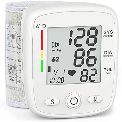 ZIQING Wrist Blood Pressure Monitor Rechargeable Blood Pressure Machine  with 2x99 Sets of Memory Large LCD Voice Broadcast for Home Use BP Machine  BP