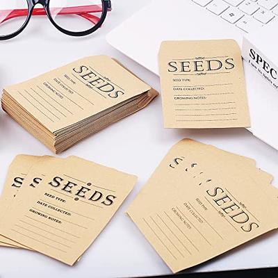 100 Pieces Seed Packets Envelopes, 4.7x3.2 Self Sealing Kraft Seed Saving  Envelopes with Printed Seed Collecting Template for Seeds, Small Paper  Envelopes for Flower Vegetable Seeds Storage - Yahoo Shopping