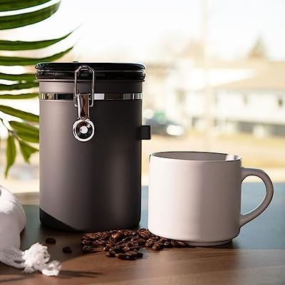 Coffee Canister Airtight Coffee Container - Stainless Steel Coffee Storage  for Beans, Grounds, Tea, Sugar - Coffee Containers with Date Tracker