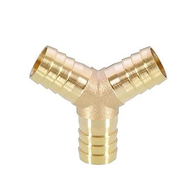 YOUHO 2pcs 5/8 Brass Hose Barb Tee, 3-Way Tee Hose Fitting (5/8 x 5/8 x  5/8 tee hose connector)