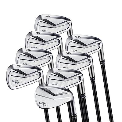 PGM Men's Complete Golf Club Sets - 12 Pieces - 3 Wood (#1,3,5), 1 Hybrid  (#4H), 6 Irons(#5,6,7,8,9,PW), 1 Sand Wedge (55°), 1 Putter - Golf Stand  Bag