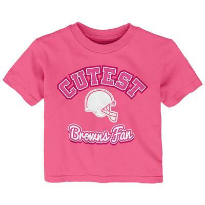 Girls Toddler Brown Cleveland Browns All Hearts Jersey Long Sleeve