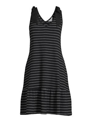 Time and Tru Women's Tie Shoulder Knit Mini Dress, Sizes XS-XXXL