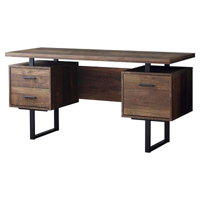 Modern Rectangle Office Writing Desk Wood Computer Desk - Brown