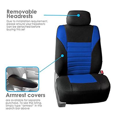 FH Group Front Seats Only Car Seat Covers Low Back - Unique Cloth Interior  Accessories Car Seat Covers Gray Seat Cover Front Set - Universal Fit Cars