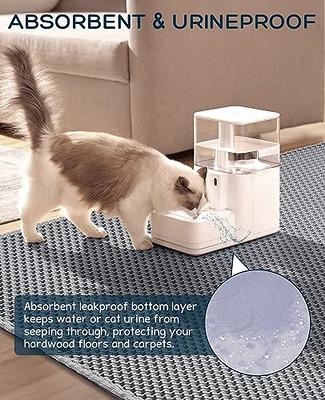 Kaxionage Cat Litter Mat, 15x24 Inch Litter Box Mat,Honeycomb Double Layer  Trapping Litter Mat Design,Waterproof Urine Proof Kitty Litter Mat,Easy