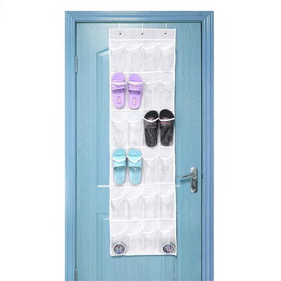 ESINGMILL Over the Door Shoe Organizer - Hanging Holder with 12 Large Clear  Pockets and 2 Metal Hooks, Shoe Rack for Narrow Closet Door - Yahoo Shopping