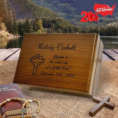 Engraved Confirmation Wooden Box - Baptism & Christening Gift