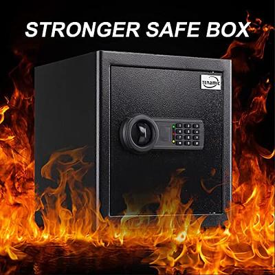 Fireproof Small Safe Box for Money, 0.23 Cu ft Mini Fireproof Safe