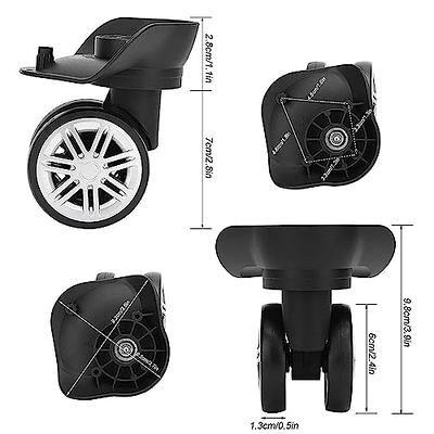 Replacement Luggage Wheel Repair Suitcase Bag Parts Spinner Wheels Casters  for Travel Customs Box W044 (Pair)