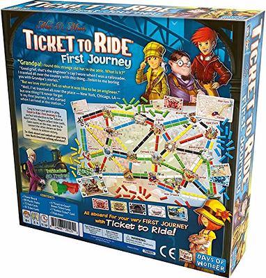 Ticket to Ride First Journey Board Game - Fun and Easy for Young Explorers!  Train Strategy Game, Family Game for Kids & Adults, Ages 6+, 2-4 Players