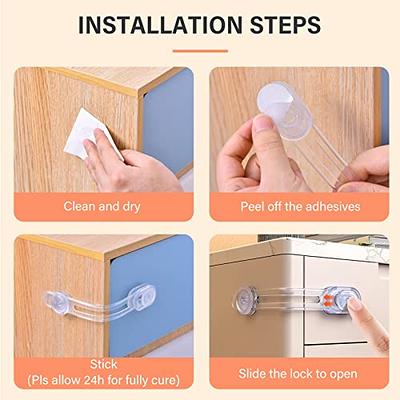 Wittle Sliding Child Safety Cabinet Locks (6 Pack) | Baby Proof Cabinet  Locks