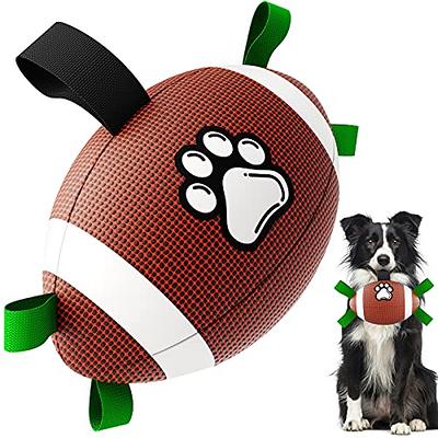 Dog Toys Soccer Ball With Grab Tabs. Interactive Dog Toys For Tug