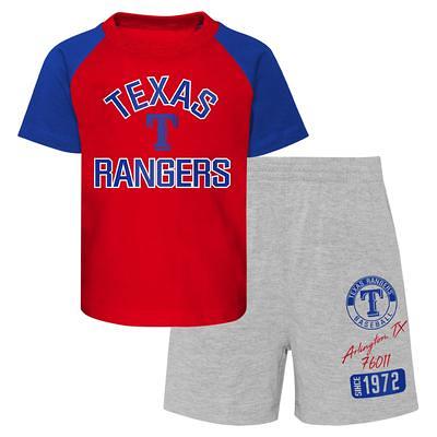 Texas Rangers Tiny Turnip Toddler Baseball Love 3/4-Sleeve Raglan T-Shirt -  White/Royal