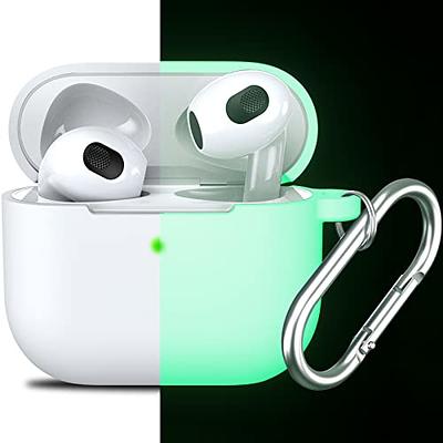 elago Silicone Case Compatible with AirPods 3 Case Cover - Carabiner Included, Supports Wireless Charging, Shock Resistant, Full Protection (Lavender)