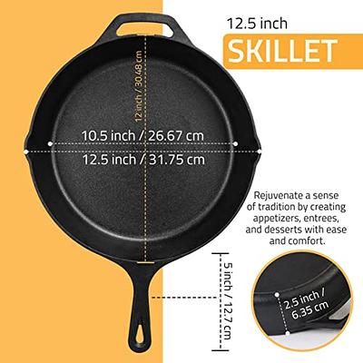 Utopia Kitchen Chefs Pan 2 Piece Set– Professional 6.5 inch and 12.5 inch  Chef's Pan – Suitable for all Stovetops – Camp Fire Frying Pan – Safe  Indoor and Outdoor Cookware (Black) - Yahoo Shopping