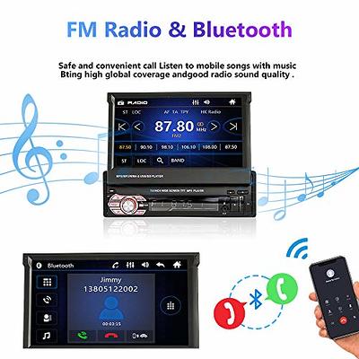 Podofo 7 Double 2 Din Car Stereo Radio HD Touch Screen Car Multimedia  Player Digital Display MP5 Autoradio Bluetooth FM AUX USB SD Mirror Link  Function, with Backup Camera 