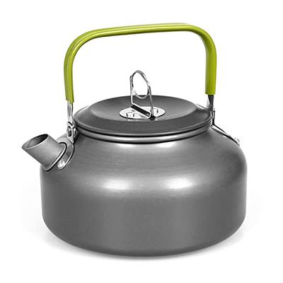 KALLORY Stainless Steel Teapot with Infuser Camping Tea Kettle Coffee Kettle  Small Tea Pot for Stovetop (Black) - Yahoo Shopping