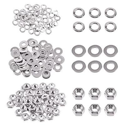 Swpeet 150Pcs Metric 304 Stainless Steel M3 Hex Nuts and M3 Flat