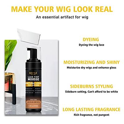 Liquid Gold Wig Glue Lace Glue - Glueless Lace Gel - Temporary Hold for Wigs  and Lace Front Wigs and Hair Systems - Invisible Bonding Non Toxic No Odor  Water Based Formula