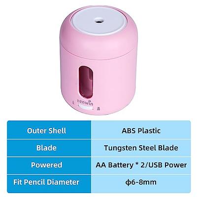 AFMAT Electric Pencil Sharpener, Fully Automatic Pencil Sharpener for Colored Pencils 7-11.5mm, Auto in & Out, Rechargeable Hands-Free Pencil